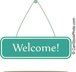 Welcome sign Vector Clipart Royalty Free. 46,022 Welcome sign clip art ...