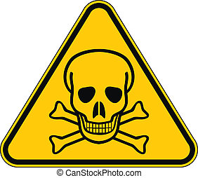 Deadly danger sign Vector Clipart Royalty Free. 7,322 Deadly danger ...