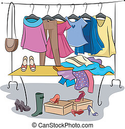 Clothes rack Vector Clipart Royalty Free. 1,952 Clothes rack clip art