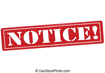 Notice - Stamp with word notice inside, vector illustration