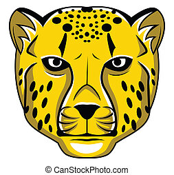 Vector Illustration of cheetah face csp12369021 - Search Clipart ...