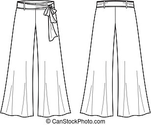 Flared pants Illustrations and Clip Art. 37 Flared pants royalty free ...