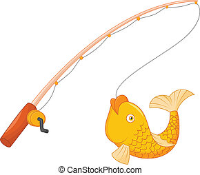 Royalty Free Fishing pole Vector Illustrations and Clipart Downloads