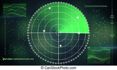 Radar screen loopable background. Radar screen. computer generated seamless  loop technology motion background. | CanStock