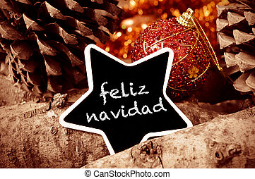 Stock Photo of Feliz Navidad - Merry Christmas in spanish. Street