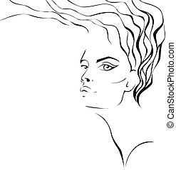 Wavy hair Clipart and Stock Illustrations. 2,333 Wavy hair vector EPS ...