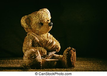 injured teddy bear