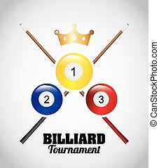 billiard tournament design, vector illustration eps10...