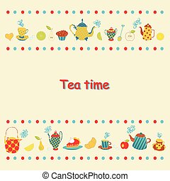 Clipart Vector of Tea time - Retro victorian illustration. Man and ...