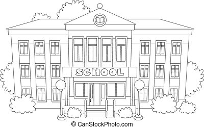 Middle school building Vector Clipart Illustrations. 96 Middle school ...