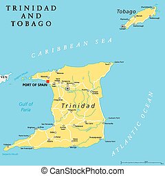 Vector Clip Art of Trinidad and Tobago, Island, Capital - Trinidad and ...