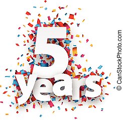 5 year anniversary Clip Art Vector and Illustration. 360 5 year ...