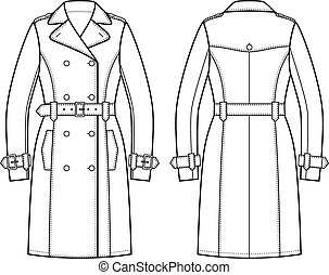 Trench coat Vector Clip Art EPS Images. 581 Trench coat clipart vector ...