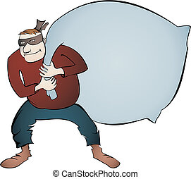 Vector of Cartoon Criminal - Cartoon illustration of a criminal