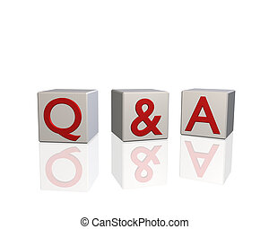 Clipart of Q&A - 3d people - man, person pointing a word Q&A. Questions ...