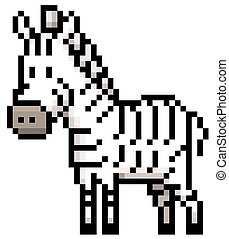 pixel art zebre