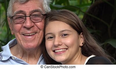 Grandpa And Teen Granddaughter