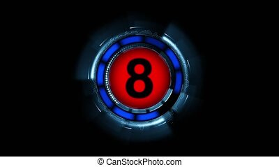 Countdown animation from 9 to 0. with awesome white graphical circles. |  CanStock