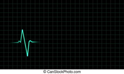 Ekg heartbeat monitor, animation. Electrocardiogram animation. | CanStock