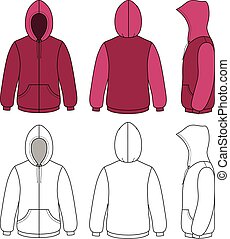 EPS Vector of Hoodie vector template. - Template vector illustration of