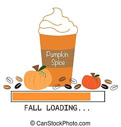 Pumpkin spice latte Vector Clipart Royalty Free. 92 ...