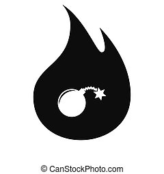 Vector Clipart of TNT - A cartoon figure being ready to detonate TNT