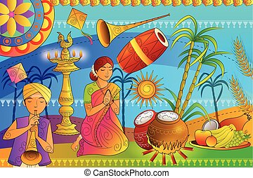 Pongal Illustrations and Stock Art. 227 Pongal illustration and vector ...