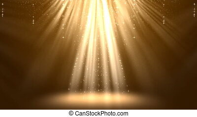 Magic gold light rays with particles animation background. Magic light rays  with particles animation. seamless loop abstract | CanStock