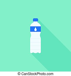 Clip Art Vector of Mineral Water Bottle - Vector illustration of ...