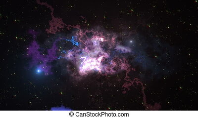 Space animation background with nebula, stars. the milky way, the galaxy  and the nebula. | CanStock