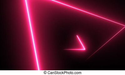 Abstract background with neon triangles. seamless loop. | CanStock