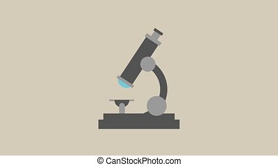 Microscope scientific tool hd animation. Microscope scientific tool appears  in different scenes colorful hd animation. | CanStock