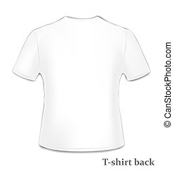 Clipart Vector of back t-shirt vector - back side of white t-shirt