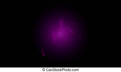 Purple glowing orb on black background. | CanStock