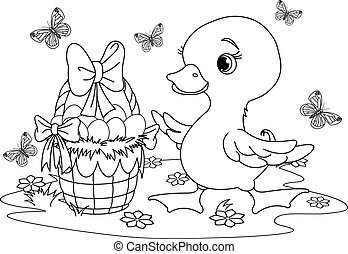 Easter duck Clip Art Vector Graphics. 355 Easter duck EPS clipart ...