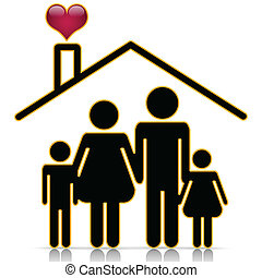 Family four Vector Clipart Royalty Free. 1,067 Family four clip art ...