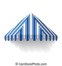 Striped awning