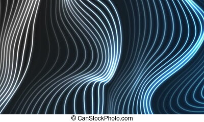 White blue neon curved wavy lines video animation. White and blue neon  laser glowing curved 3d wavy lines abstract motion | CanStock