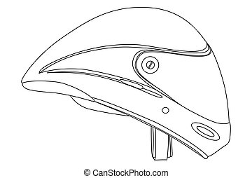 Vector Clip Art of Outline bicycle - black outline bicycle on white ...