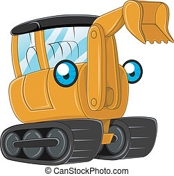 Clipart Vector of Illustration of an excavator - Illustration of an