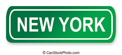 Clipart of Broadway street sign; isolated on white background, New York ...