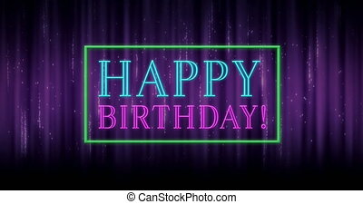 Animation of happy birthday text in a rectangle sparking 4k. Digitally  animated of happy birthday text in a rectangle | CanStock