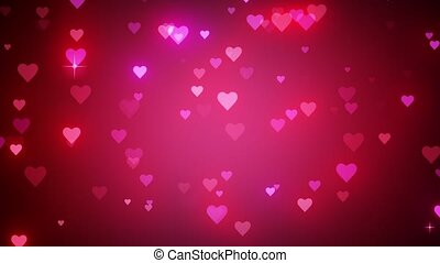 Romantic pink background with shiny hearts. symbol of love. valentine's  card. 3d animation. Glamorous romantic background. | CanStock