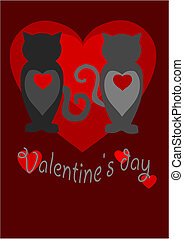 Vector of two cats - two cats ' silhouette csp4595928 - Search Clip Art